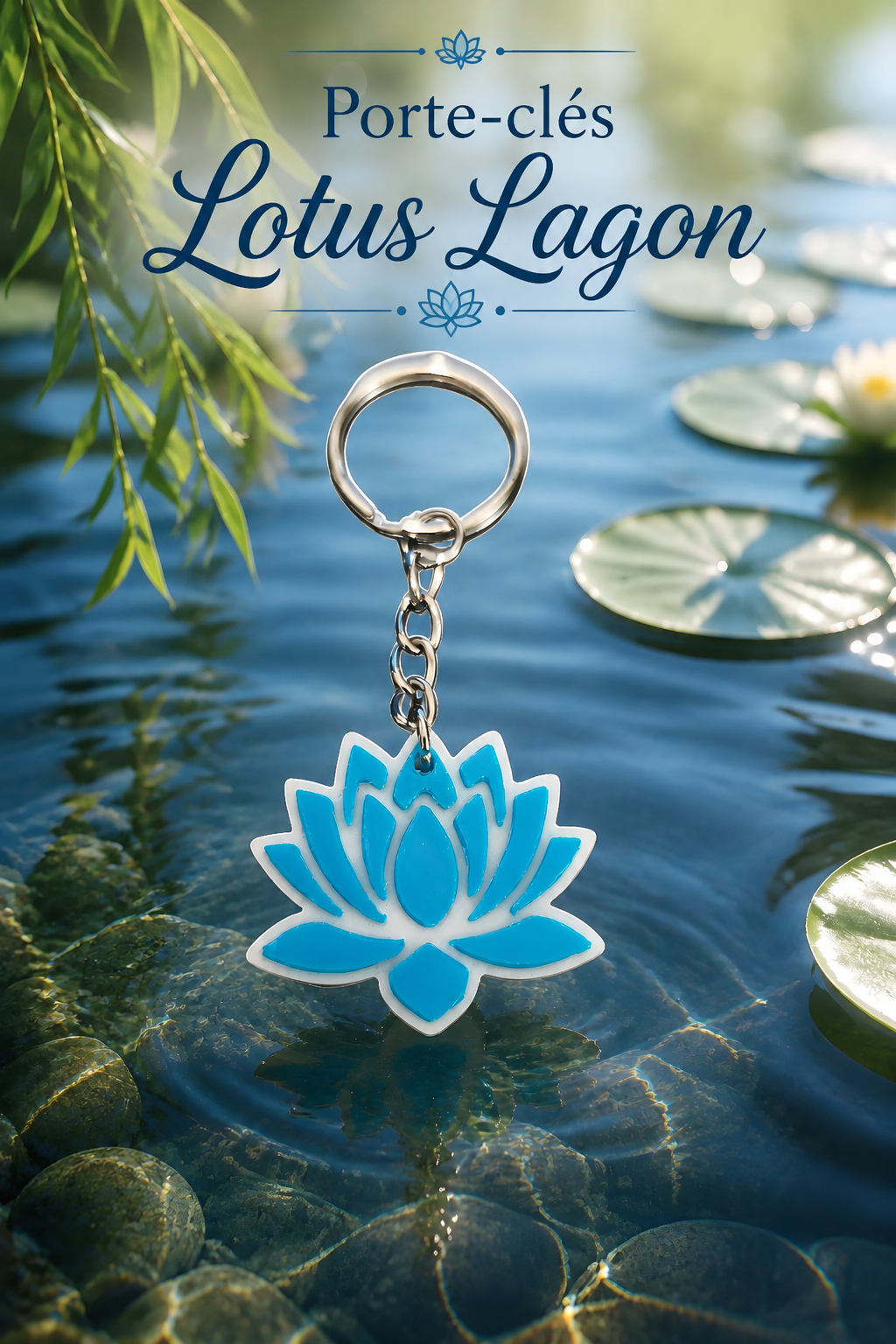 porte-clés Lotus lagon