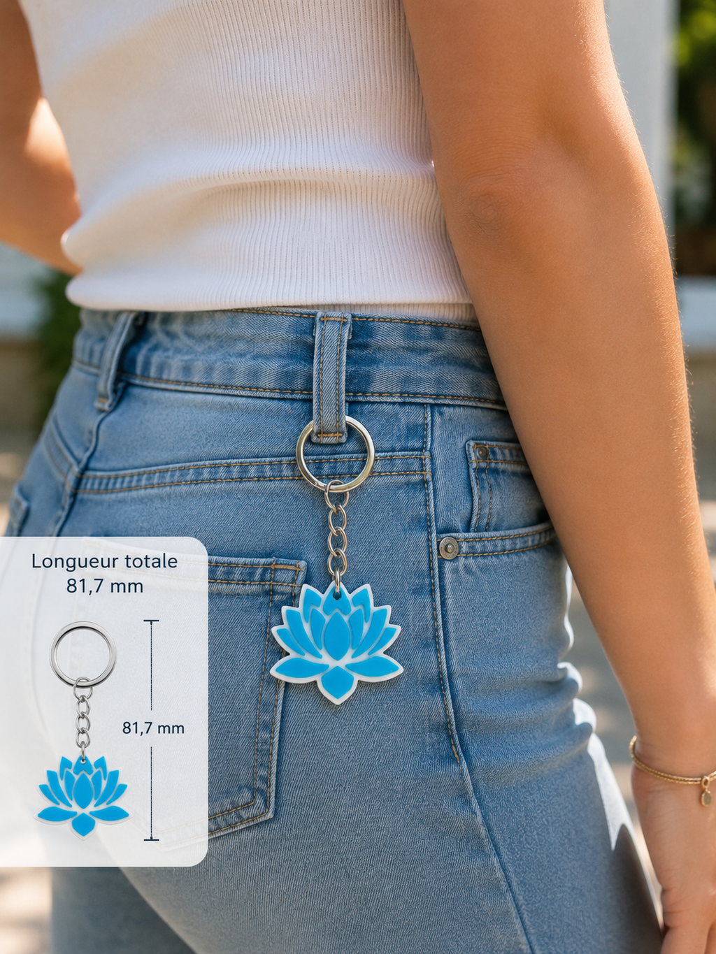 porte-clés Lotus lagon