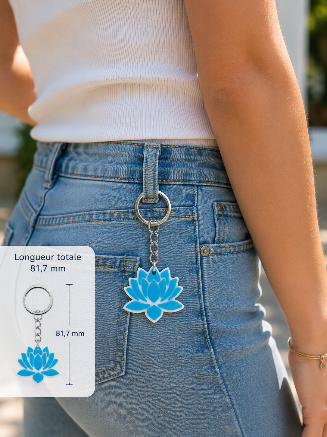 porte-clés Lotus lagon