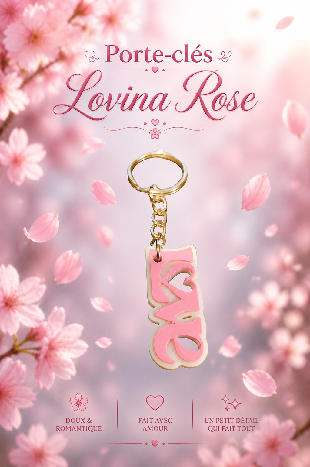 Porte-clés Lovina Rose