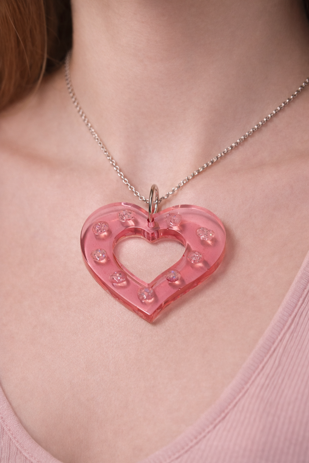 Pendentif Cœur Rosée